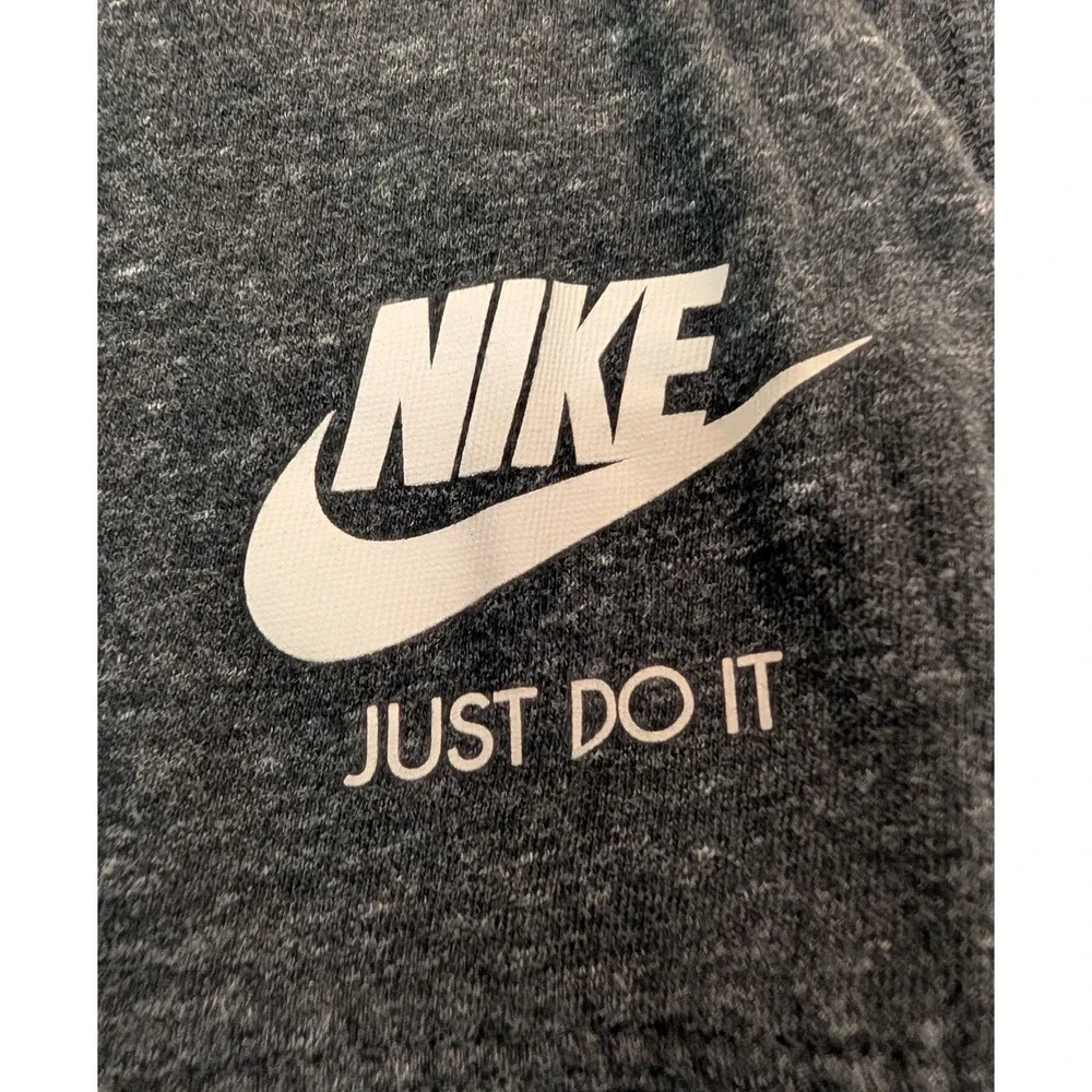 Nike Sportswear Charcoal Heather Jogger Sweatpants Women's Small Just Do It Logo
